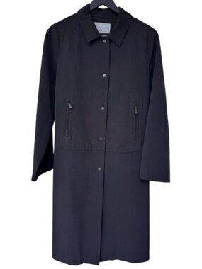 Votre Nom Collection single-breasted long coat black women's size 10